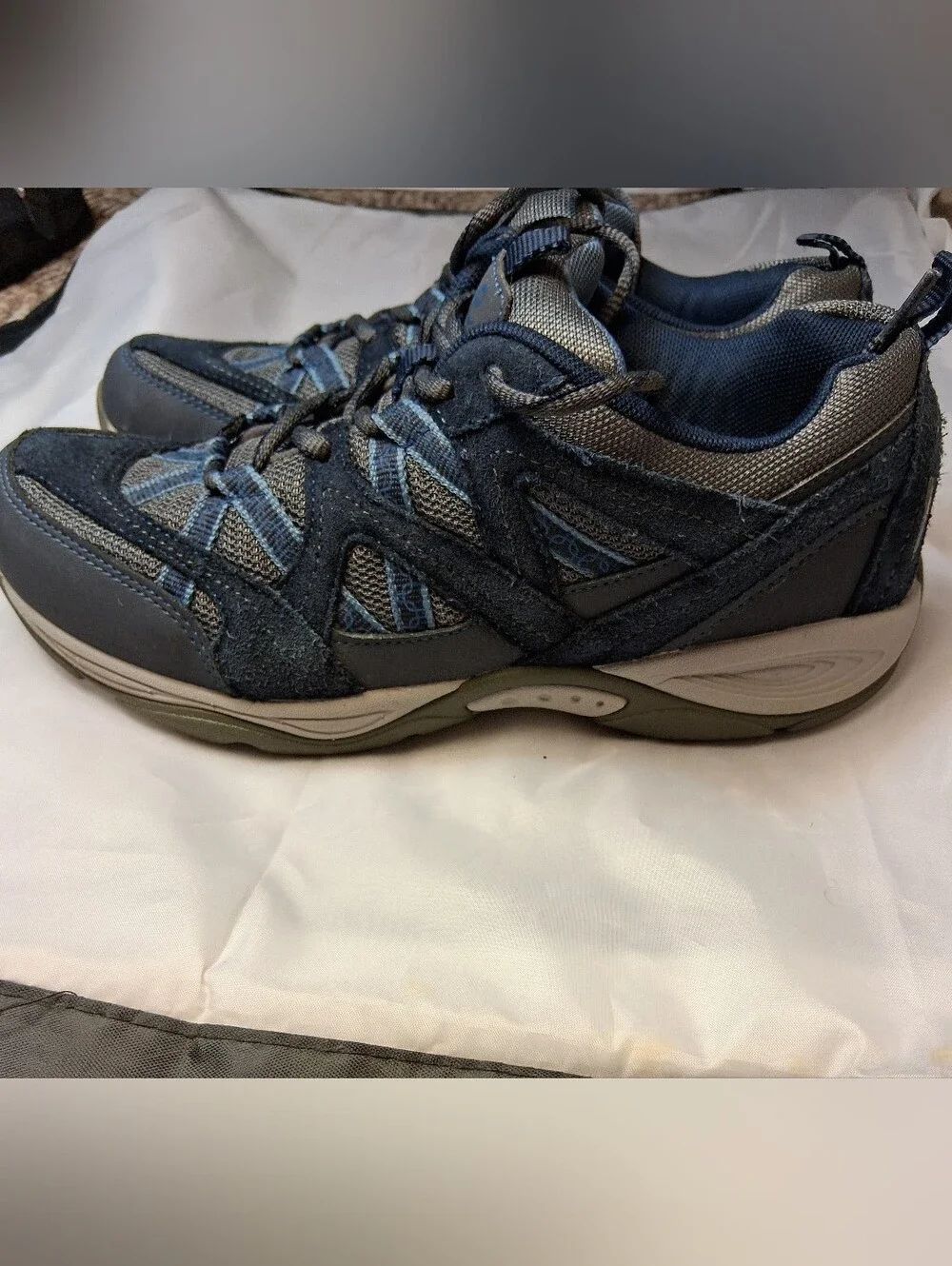 Easy Spirit Exploremap Walking Shoes Navy Blue Mesh Sneaker Women's Size 8M